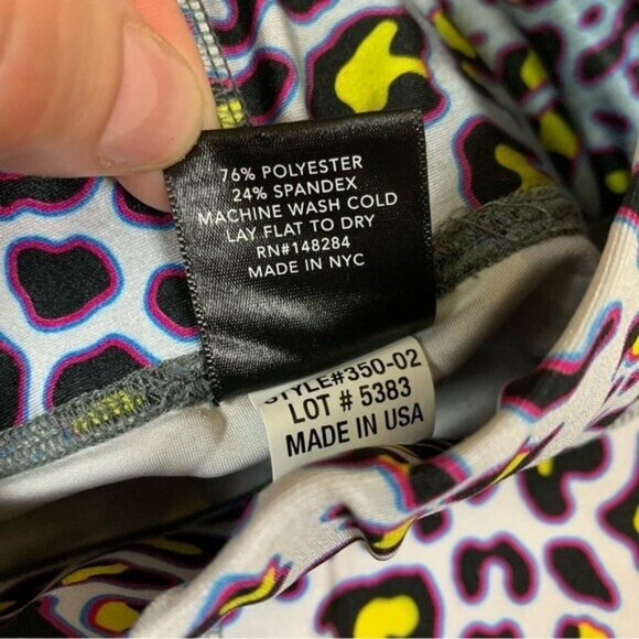 Terez XS Leopard Print High Waisted Compression Leggings Multicolor Women’s - Picture 5 of 6